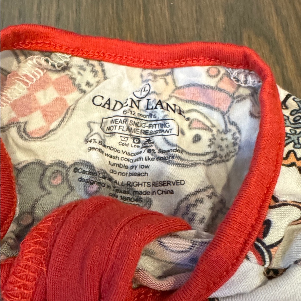 Caden Lane Santa's Cookies Convertible Zip Romper | 6-12 Months - Picture 5 of 5